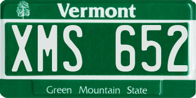 VT license plate XMS652