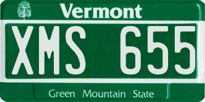 VT license plate XMS655