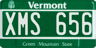 VT license plate XMS656