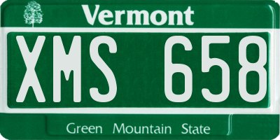 VT license plate XMS658