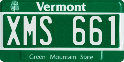 VT license plate XMS661