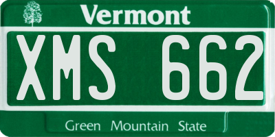 VT license plate XMS662
