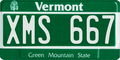 VT license plate XMS667