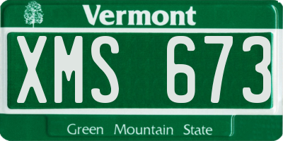 VT license plate XMS673