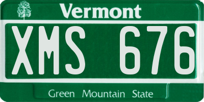 VT license plate XMS676