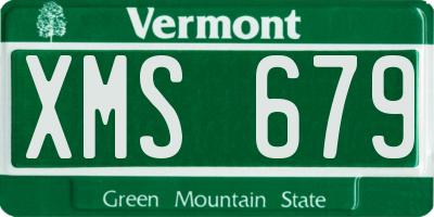VT license plate XMS679