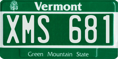 VT license plate XMS681