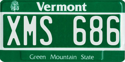 VT license plate XMS686