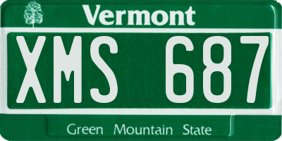 VT license plate XMS687