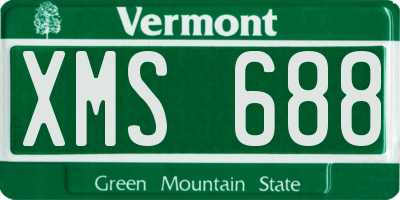 VT license plate XMS688