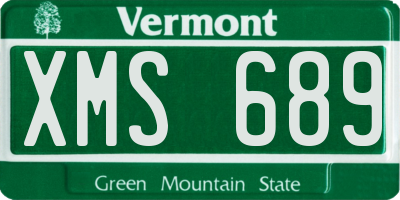 VT license plate XMS689