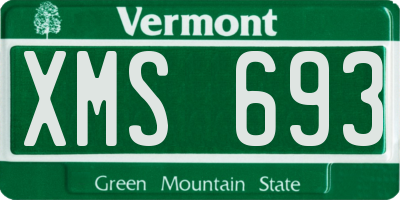 VT license plate XMS693