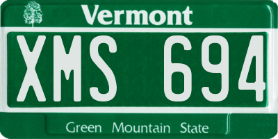VT license plate XMS694