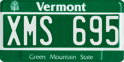 VT license plate XMS695