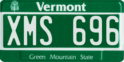 VT license plate XMS696