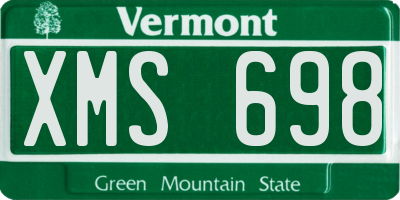 VT license plate XMS698