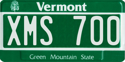 VT license plate XMS700