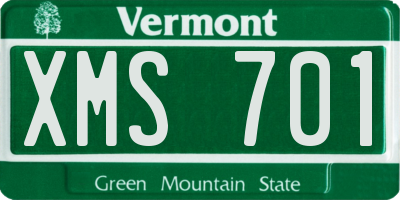 VT license plate XMS701
