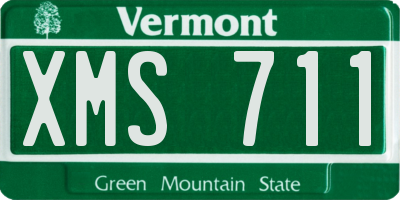 VT license plate XMS711