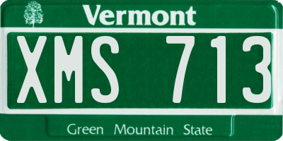 VT license plate XMS713