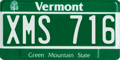 VT license plate XMS716