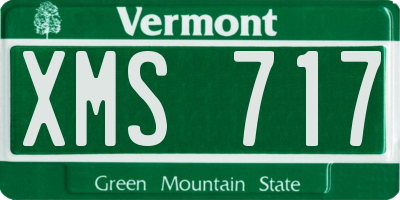 VT license plate XMS717