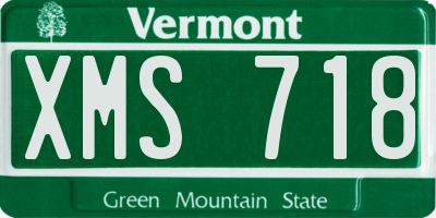 VT license plate XMS718