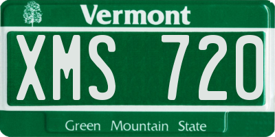 VT license plate XMS720
