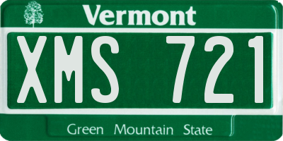 VT license plate XMS721