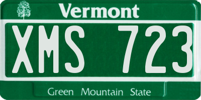 VT license plate XMS723