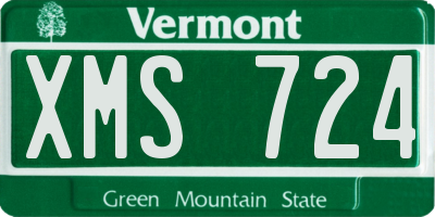 VT license plate XMS724
