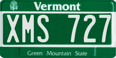 VT license plate XMS727