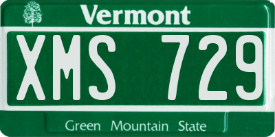 VT license plate XMS729
