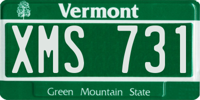 VT license plate XMS731