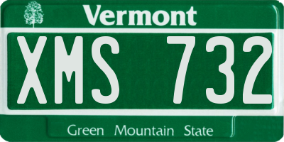 VT license plate XMS732