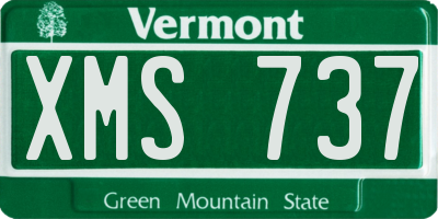 VT license plate XMS737