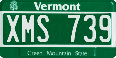 VT license plate XMS739