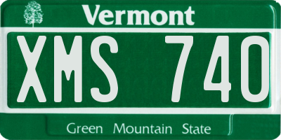 VT license plate XMS740