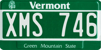 VT license plate XMS746