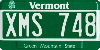 VT license plate XMS748