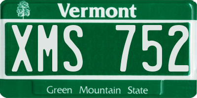 VT license plate XMS752