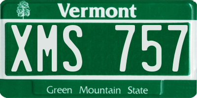 VT license plate XMS757