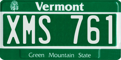 VT license plate XMS761