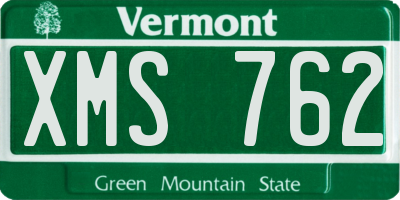 VT license plate XMS762