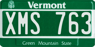 VT license plate XMS763