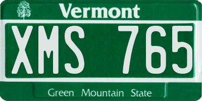 VT license plate XMS765
