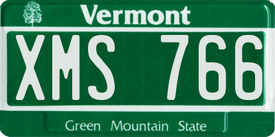 VT license plate XMS766
