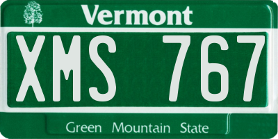 VT license plate XMS767