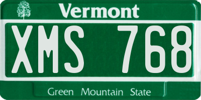 VT license plate XMS768