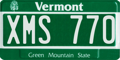 VT license plate XMS770